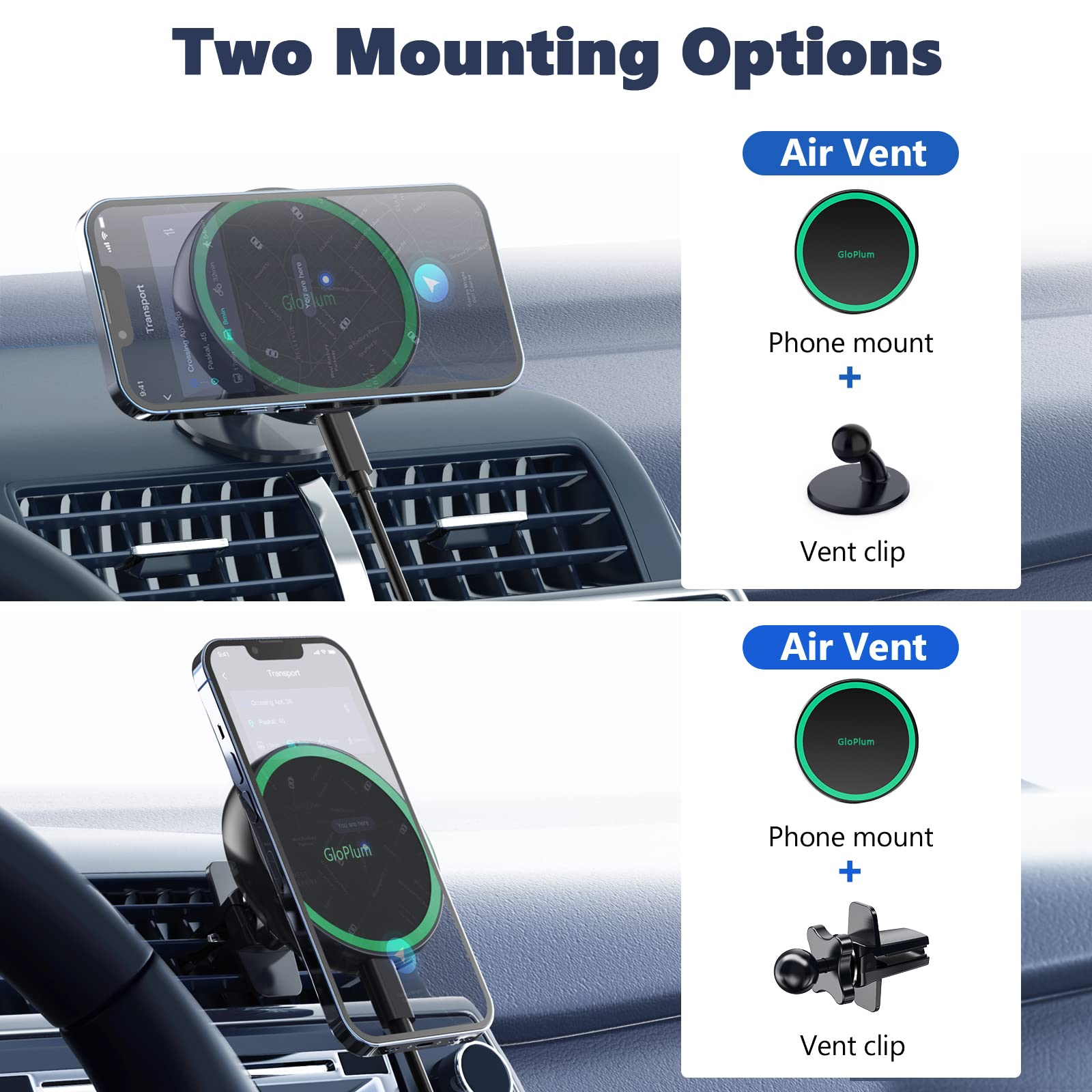 Two vehicle mounting options